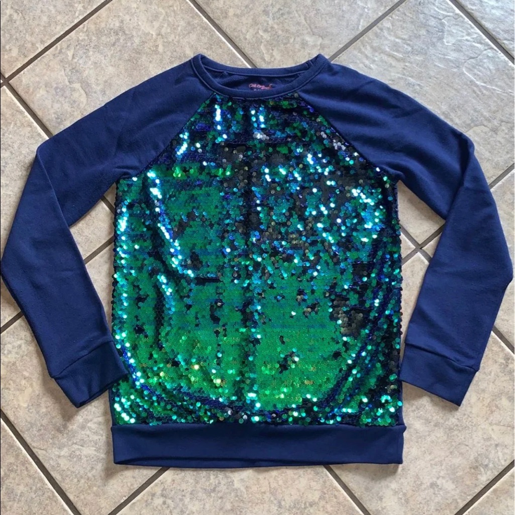 Girls 14/16 Cat & Jack Target Commercial Featured Girls Flip Sequin Top